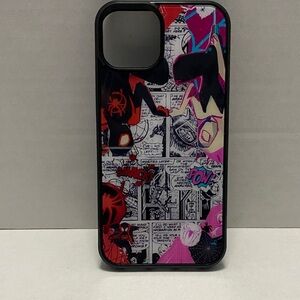 Comic Spiderman Style Phone Case‎ - Black and Pink for a iPhone 15